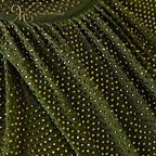 high quality green rhinestone dress