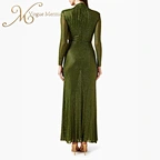 hip hugging green rhinestone dress
